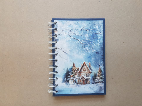 Notebook with ring binding "Cozy Winterland" // handmade by Melly 