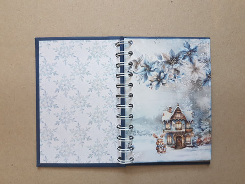 Notebook with ring binding "Cozy Winterland" // handmade by Melly 