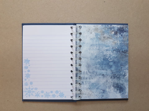 Notebook with ring binding "Cozy Winterland" // handmade by Melly 