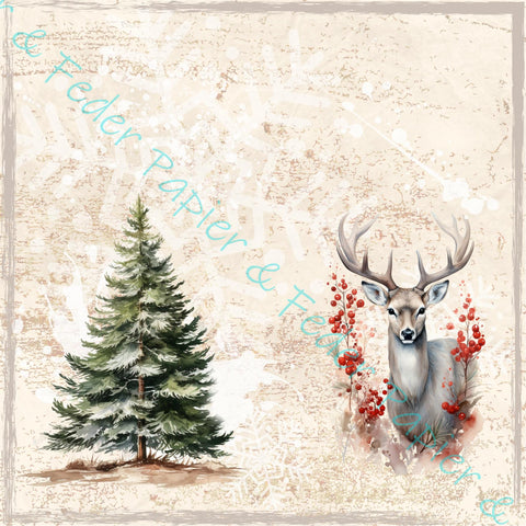 20 cm x 20 cm design paper "Winter Woodland" // 16 papers // 32 different designs // 200g/m² 