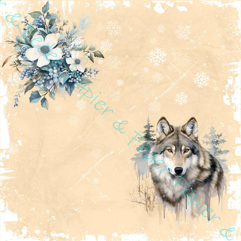 20 cm x 20 cm Designpapier "Winter Woodland" // 16 Papiere // 32 verschiedene Designs // 200g/m²