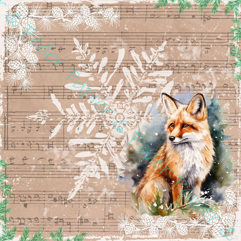 20 cm x 20 cm Designpapier "Winter Woodland" // 16 Papiere // 32 verschiedene Designs // 200g/m²