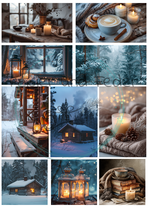 Hyggetid "Winter" // Label- & Ephemera-Set // Papier & Feder // 10 Seiten // einseitig bedruckt // 160 g/m²