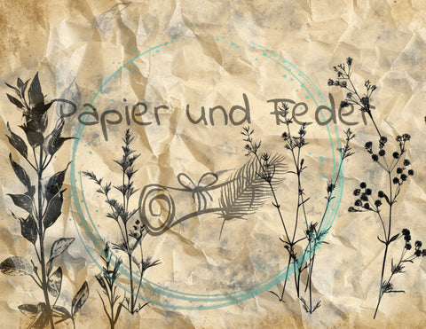 Designpapier "Betty's Kräutergarten II" // 12 Seiten // Letter Size // doppelseitig bedruckt