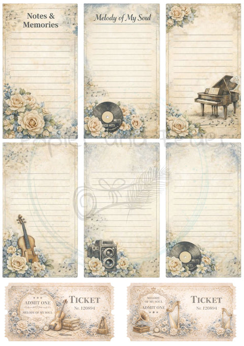 Design paper "Betty's herb garden" // 12 pages // DIN A 4 // printed on both sides