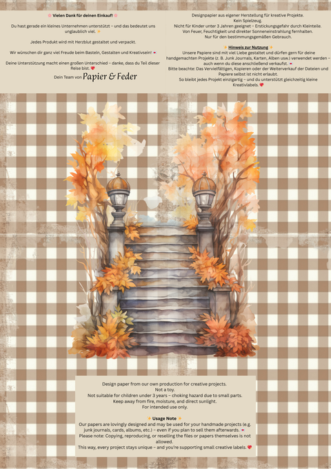 Hyggetid "Herbst" // Label- & Ephemera-Set // Papier & Feder // 10 Seiten // einseitig bedruckt // 160 g/m²