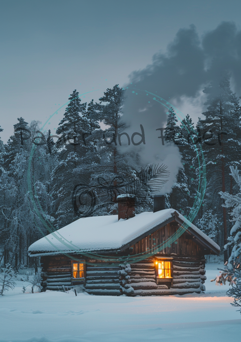 Kartenset zum Papierset Hyggetid "Winter" // 24 Stück //2 verschiedene Größen // 200g/m²