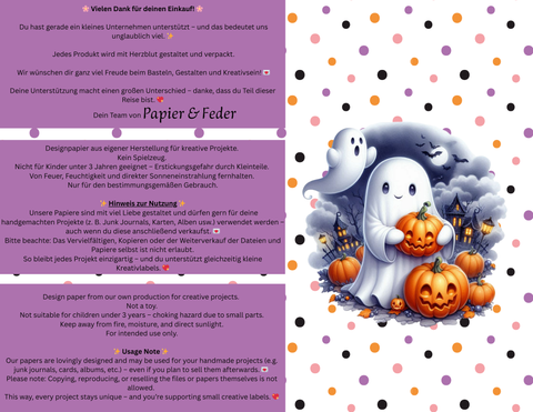 Kreativset // Multi-Pocket-Folio "Halloween (1)" // Papier & Feder // 9 Blatt // 160 g/m²