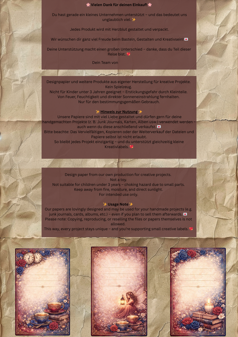 "Spuren der Zeit" // Label- & Ephemera-Set // Papier & Feder // 7 Seiten // einseitig bedruckt // 160 g/m²