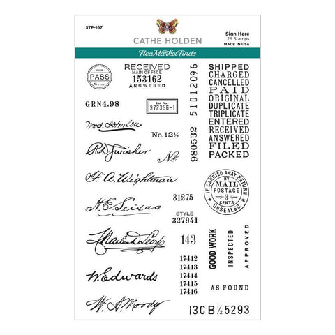 Spellbinders - Cathe Holden // Sign here // DIN A 6 stamp