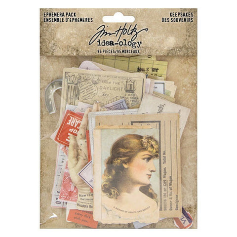 Tim Holtz // Ephemera Pack "Keepsakes" // 95 pieces