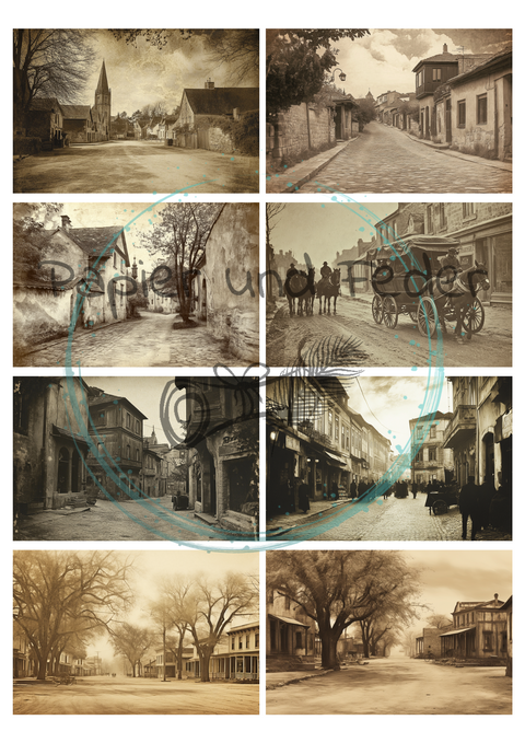 8 Seiten "Portraits 2" // Papier & Feder // 200 g/m² // zum selber ausschneiden