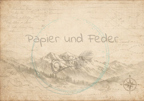 Designpapier "Reiselust" // 8 Blatt // DIN A 4 // doppelseitig bedruckt // 110 g/m²