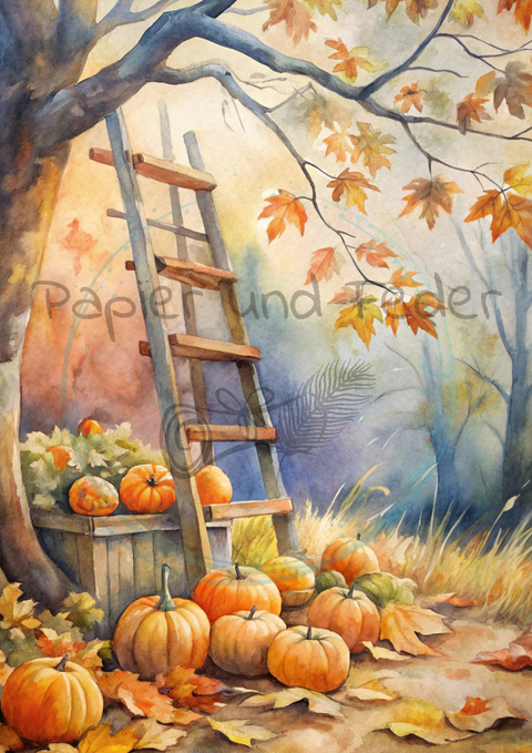 Kartenset zum Papierset Hyggetid"Herbst" // 24 Stück //2 verschiedene Größen // 200g/m²