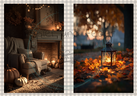 Motivpapier Hyggetid "Herbst" // 6 Seiten // DIN A 4 // einseitig bedruckt // 160 g/m²