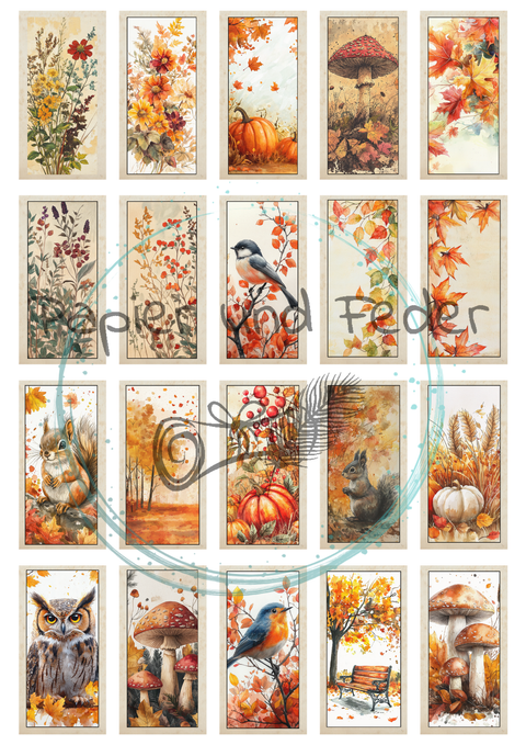 "Hallo Herbst" // Ephemera & Label Set // Papier & Feder // 12 Seiten // einseitig bedruckt