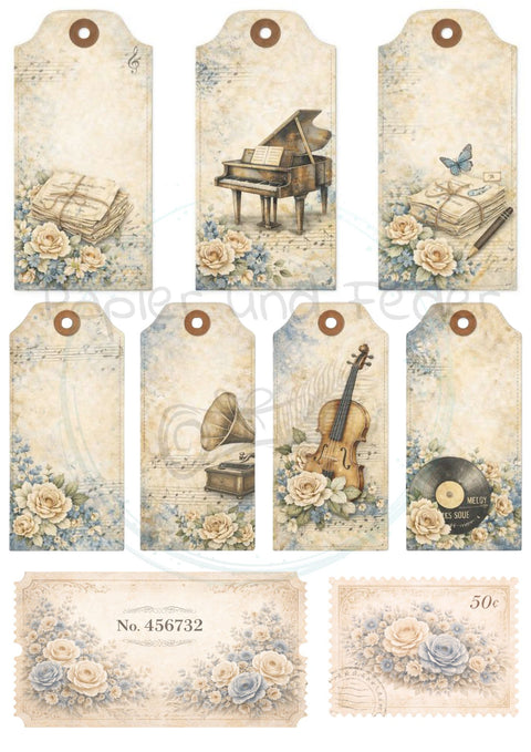 Design paper "Betty's herb garden" // 12 pages // DIN A 4 // printed on both sides