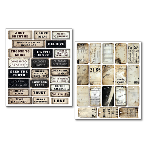 VORBESTELLUNG! "Kind Thoughts" // Mixed Media Stickers // 10 Blatt // Ciao Bella