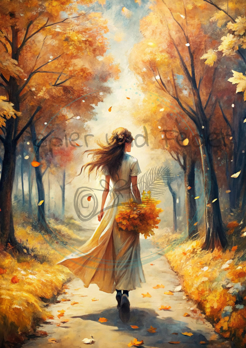 Kartenset zum Papierset Hyggetid"Herbst" // 24 Stück //2 verschiedene Größen // 200g/m²