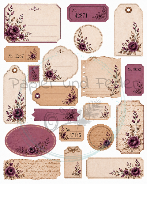 Design paper "Betty's herb garden" // 12 pages // DIN A 4 // printed on both sides