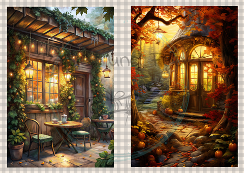 Motivpapier Hyggetid "Herbst" // 6 Seiten // DIN A 4 // einseitig bedruckt // 160 g/m²