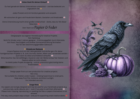 Kreativset // Multi-Pocket-Folio "Gothic (1)" // Papier & Feder // 9 Blatt // 160 g/m²