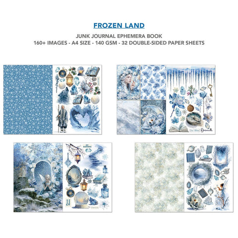 Junk Journal Ephemera Book "Frozen Land" // Ciao Bella // 32 Seiten
