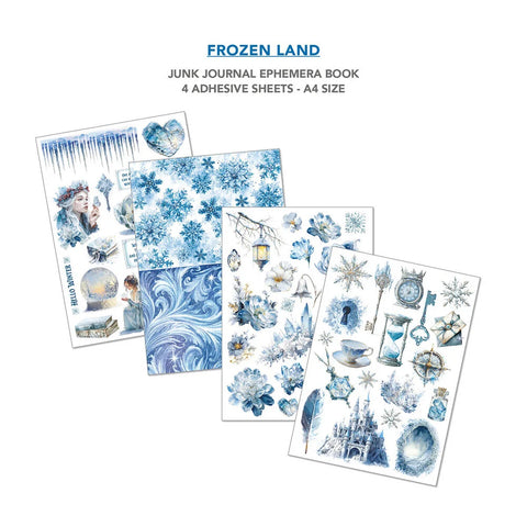 Junk Journal Ephemera Book "Frozen Land" // Ciao Bella // 32 Seiten