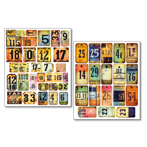 VORBESTELLUNG! "Scratched Labels" // Mixed Media Stickers // 10 Blatt // Ciao Bella