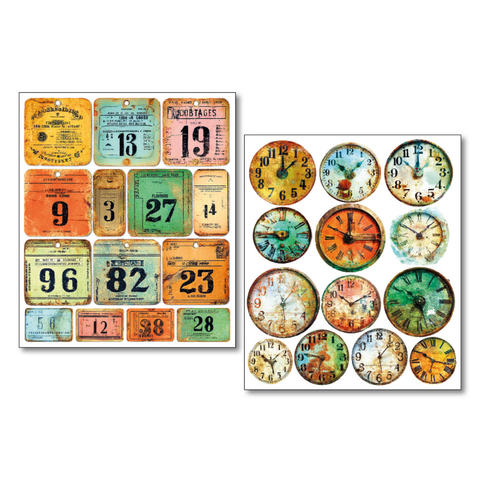 VORBESTELLUNG! "Scratched Labels" // Mixed Media Stickers // 10 Blatt // Ciao Bella