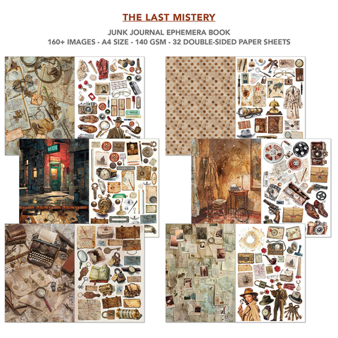 Junk Journal Ephemera Book "The Last Mystery" // Ciao Bella // 32 Seiten