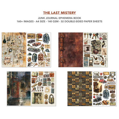 Junk Journal Ephemera Book "The Last Mystery" // Ciao Bella // 32 Seiten