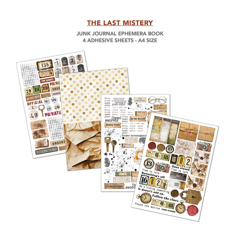 Junk Journal Ephemera Book "The Last Mystery" // Ciao Bella // 32 Seiten