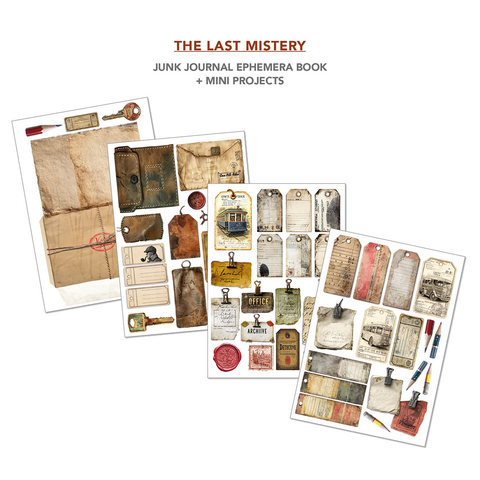 Junk Journal Ephemera Book "The Last Mystery" // Ciao Bella // 32 Seiten