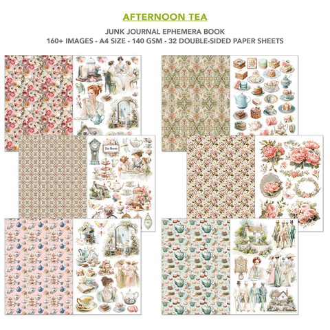 VORBESTELLUNG! Junk Journal Ephemera Book "Afternoon Tea" // Ciao Bella // 32 Seiten