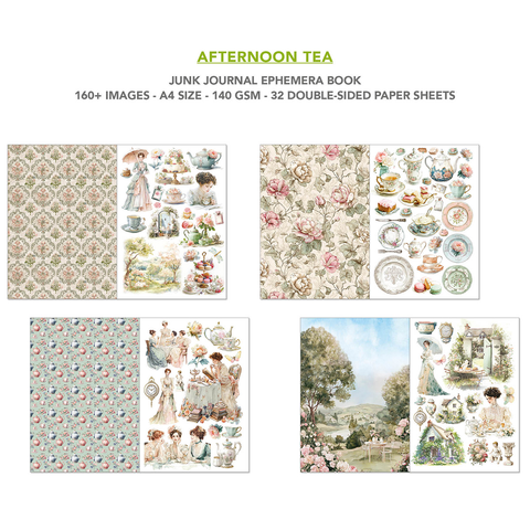 VORBESTELLUNG! Junk Journal Ephemera Book "Afternoon Tea" // Ciao Bella // 32 Seiten