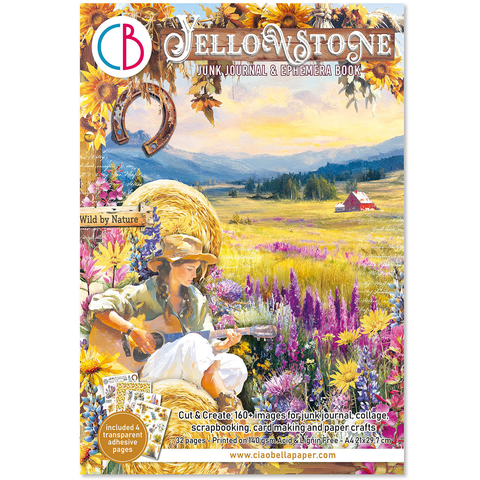 VORBESTELLUNG! Junk Journal Ephemera Book "Yellowstone" // Ciao Bella // 32 Seiten
