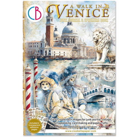 VORBESTELLUNG! Junk Journal Ephemera Book "A walk in Venice" // Ciao Bella // 32 Seiten