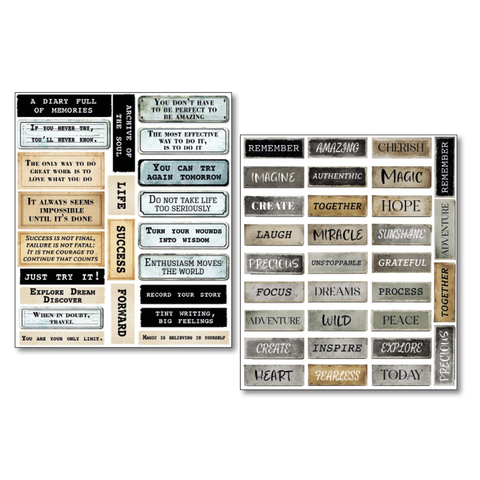 VORBESTELLUNG! "Kind Thoughts" // Mixed Media Stickers // 10 Blatt // Ciao Bella