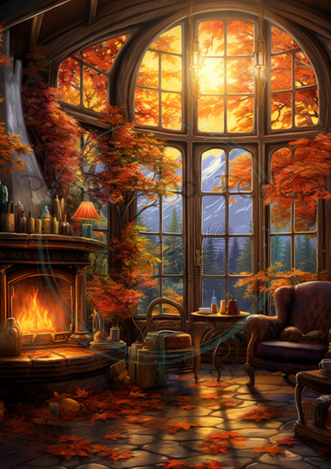 Kartenset zum Papierset Hyggetid"Herbst" // 24 Stück //2 verschiedene Größen // 200g/m²