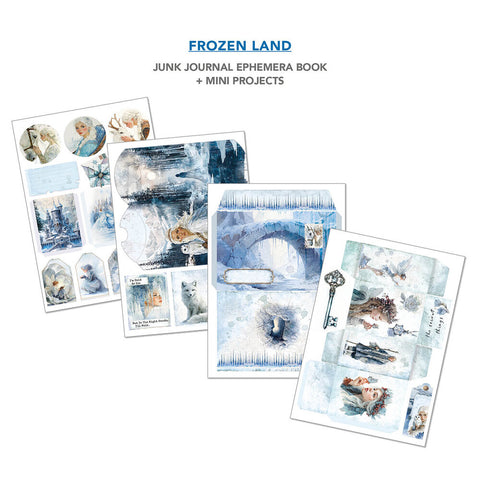 Junk Journal Ephemera Book "Frozen Land" // Ciao Bella // 32 Seiten