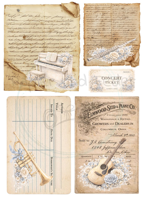 Design paper "Betty's herb garden" // 12 pages // DIN A 4 // printed on both sides