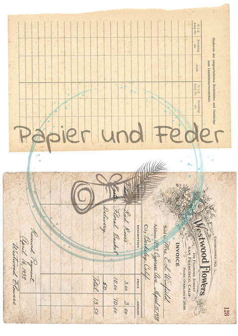 "Papierfundstücke vergangener Zeiten" Vol. 1 // Label- & Ephemera-Set // Papier & Feder // 16 Seiten // einseitig bedruckt // 160 g/m²