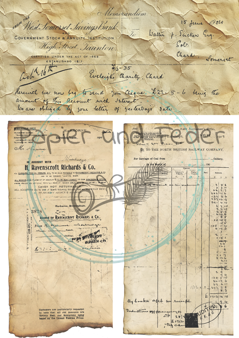 "Papierfundstücke vergangener Zeiten" Vol. 1 // Label- & Ephemera-Set // Papier & Feder // 16 Seiten // einseitig bedruckt // 160 g/m²