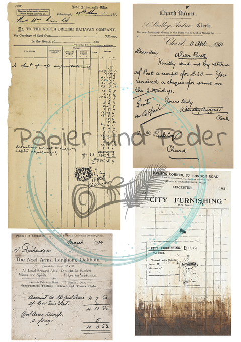 "Papierfundstücke vergangener Zeiten" Vol. 1 // Label- & Ephemera-Set // Papier & Feder // 16 Seiten // einseitig bedruckt // 160 g/m²