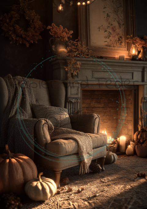 Kartenset zum Papierset Hyggetid"Herbst" // 24 Stück //2 verschiedene Größen // 200g/m²