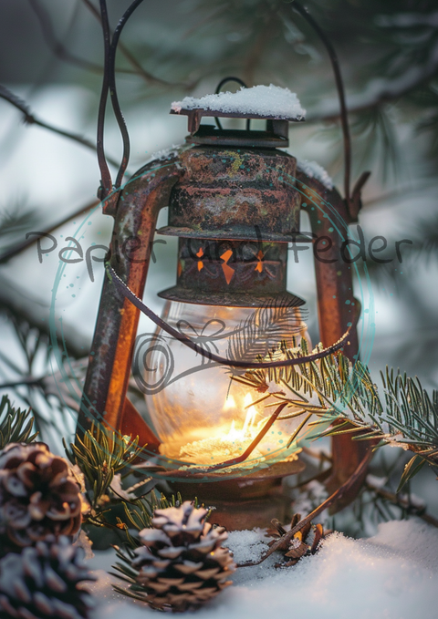 Kartenset zum Papierset Hyggetid "Winter" // 24 Stück //2 verschiedene Größen // 200g/m²