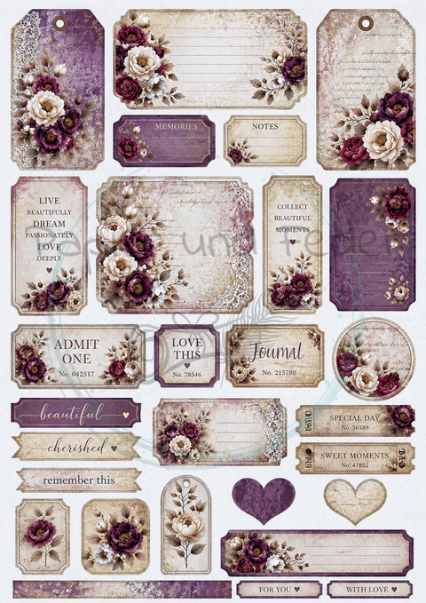 Design paper "Betty's herb garden" // 12 pages // DIN A 4 // printed on both sides