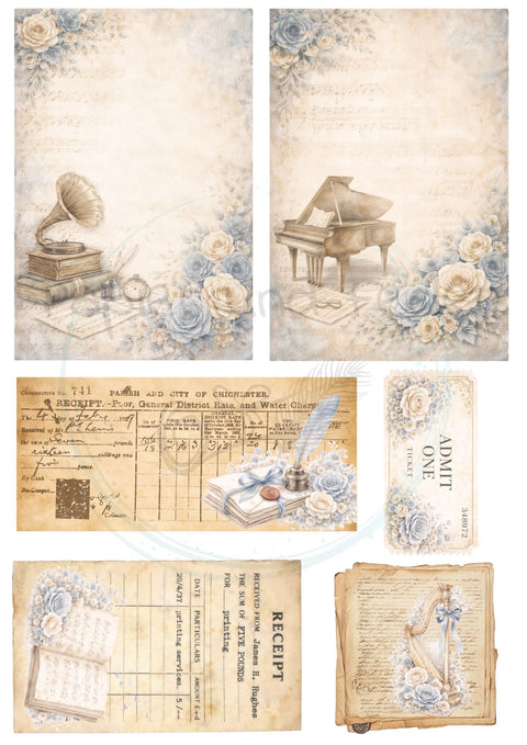 Design paper "Betty's herb garden" // 12 pages // DIN A 4 // printed on both sides