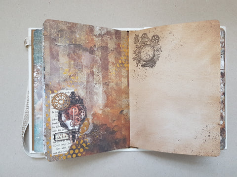 Journal A5 "Mists of Toolbox Town" // handmade by Melly 